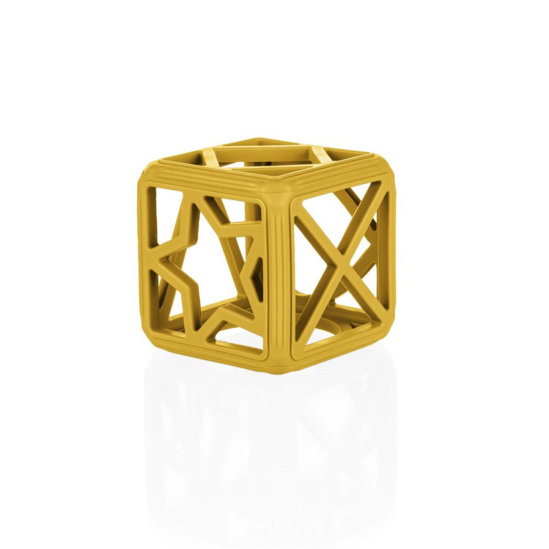 Zopa Silicone Teether Square kousátko 0 m+ Mustard Yellow 1 ks