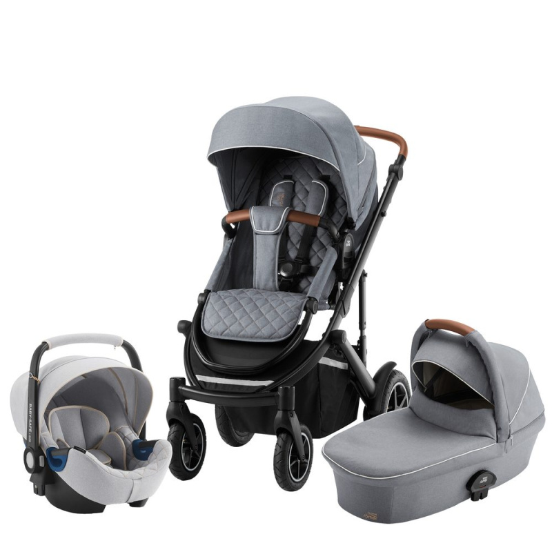 BRITAX RÖMER Set Smile III + hluboká korba + autosedačka Baby Safe 3 - Nordic Grey