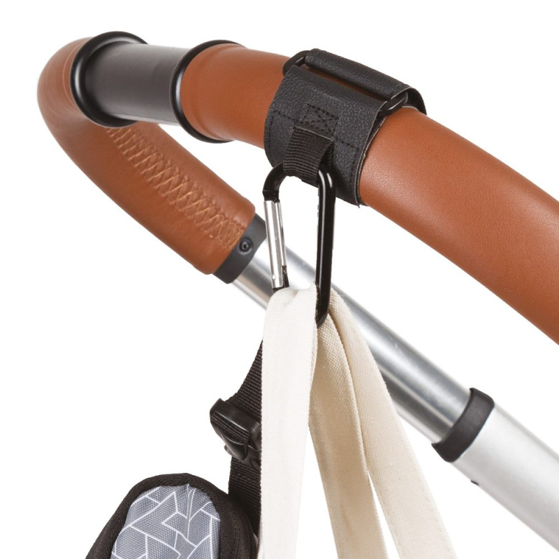 ZOPA Multifunkční popruh se skobou 2 ks Black