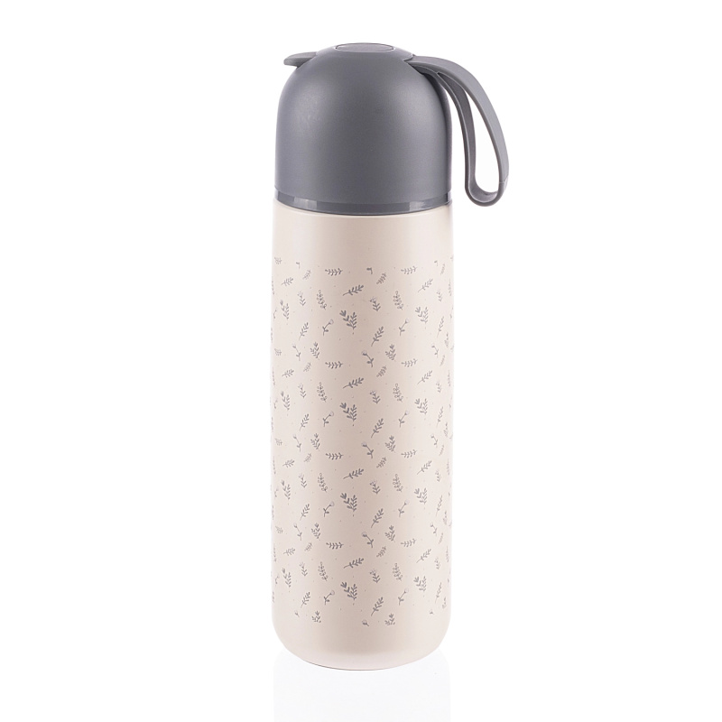 Zopa Termoska na tekutiny se silikonovým držákem 400 ml - růžová
