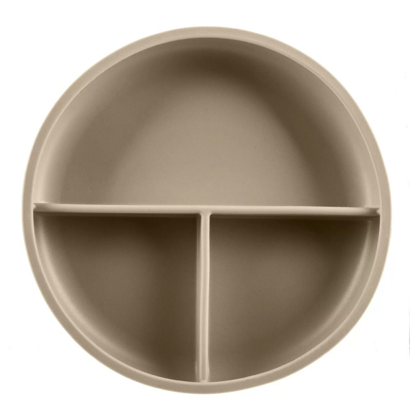 Zopa Silicone Divided Plate dělený talíř s přísavkou Sand Beige 1 ks