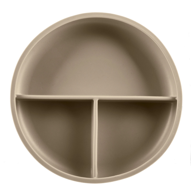 Zopa Silicone Divided Plate dělený talíř s přísavkou Sand Beige 1 ks