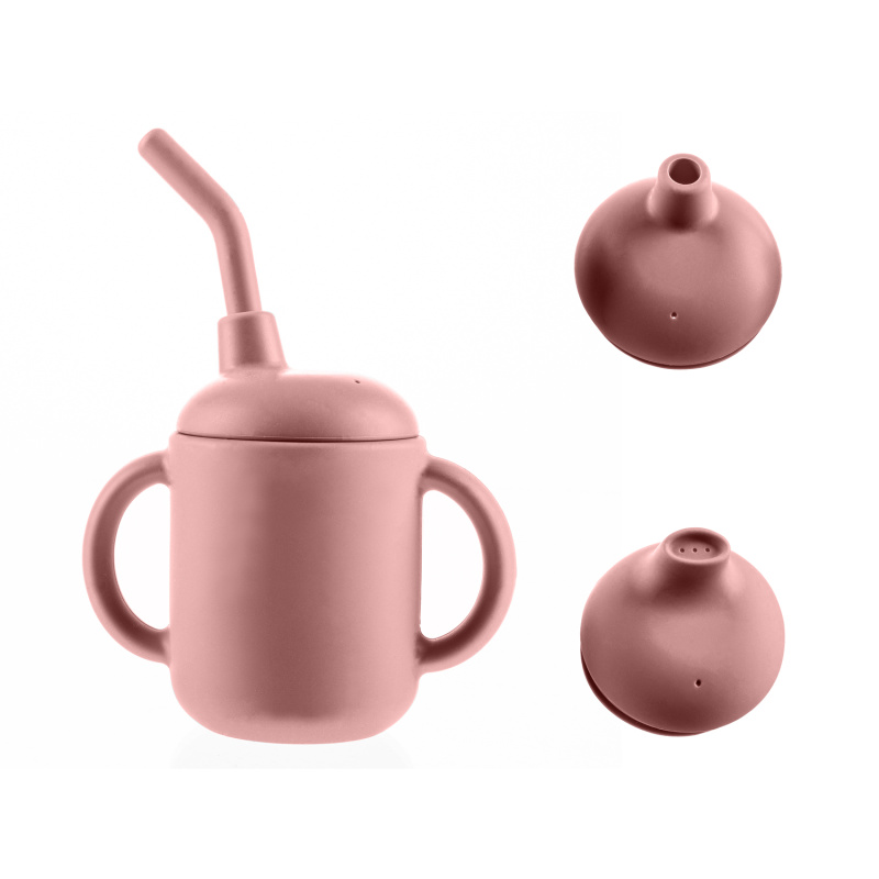 Zopa Silikonový hrníček 2v1 - růžový