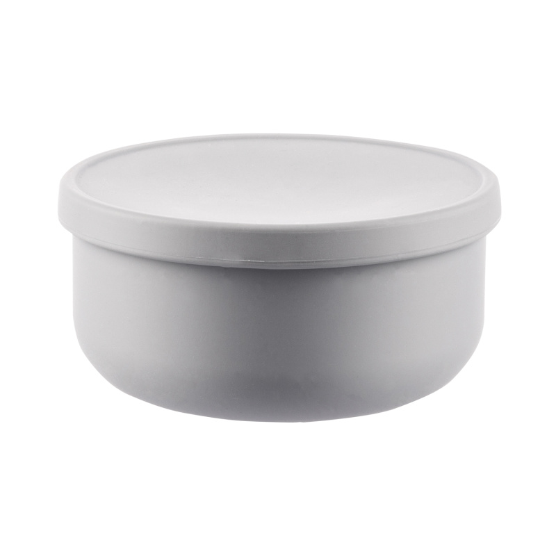 Zopa Silikonová miska s víčkem - šedá