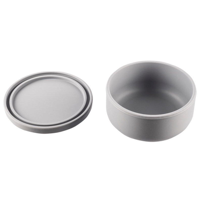 Zopa Silikonová miska s víčkem - šedá