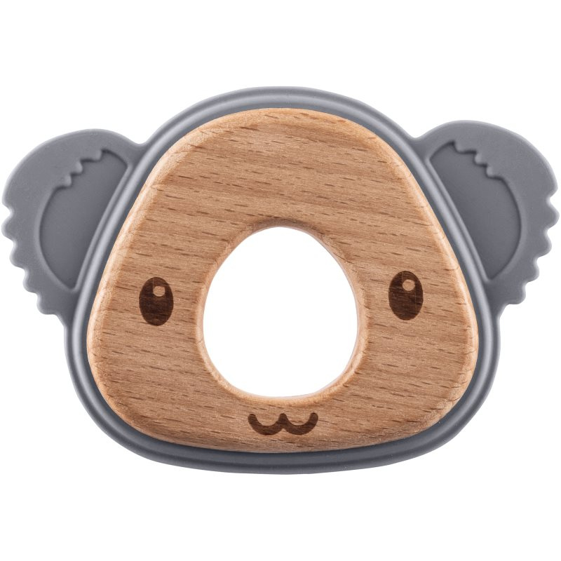 Zopa Silikonové dřevěné kousátko Koala, šedé