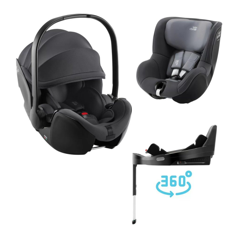 Autosedačkový set Britax Römer Baby-Safe Pro + Vario Base 5Z + Dualfix 5Z, Midnight Grey