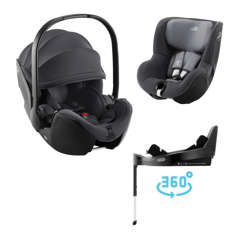 Autosedačkový set Britax Römer Baby-Safe Pro + Vario Base 5Z + Dualfix 5Z, Midnight Grey