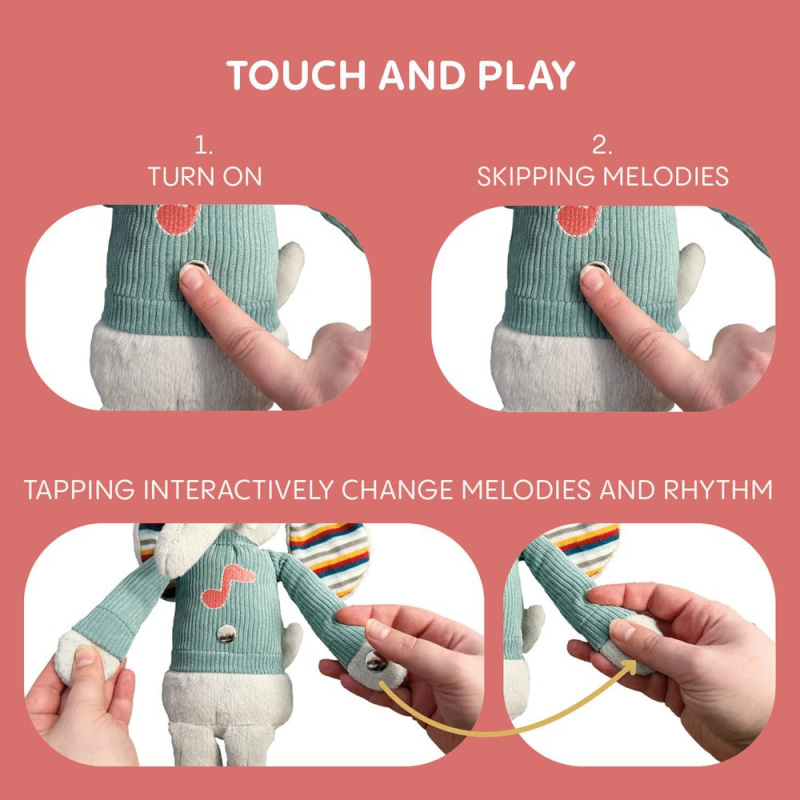 Zopa Plush Interactive Buddy Rabbit interaktivní plyšová hračka 12 m+ 1 ks