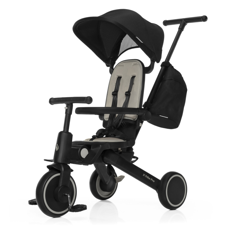 Dětská tříkolka s vodicí tyčí X Trike Pro Boss Grey
