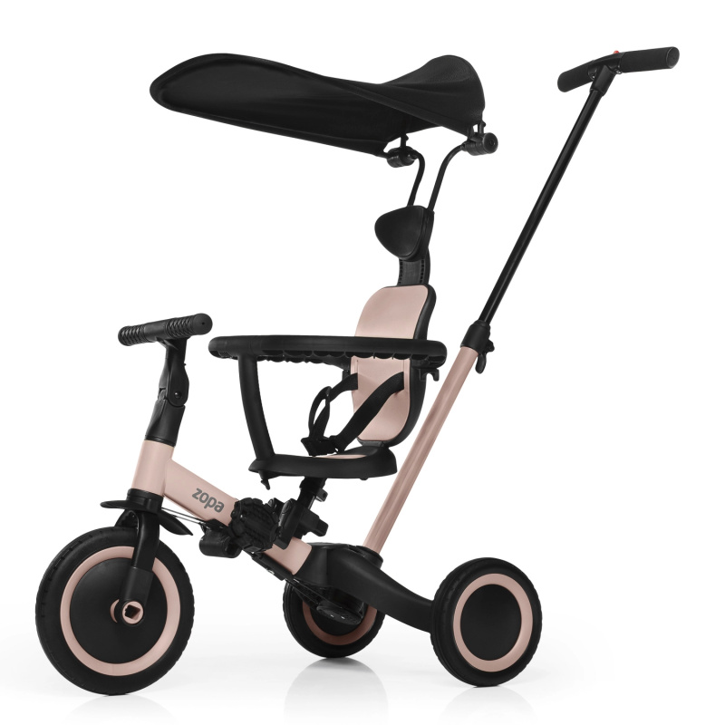 Tříkolka ZOPA Razor Pro 6v1 Coral Pink s vodicí tyčí