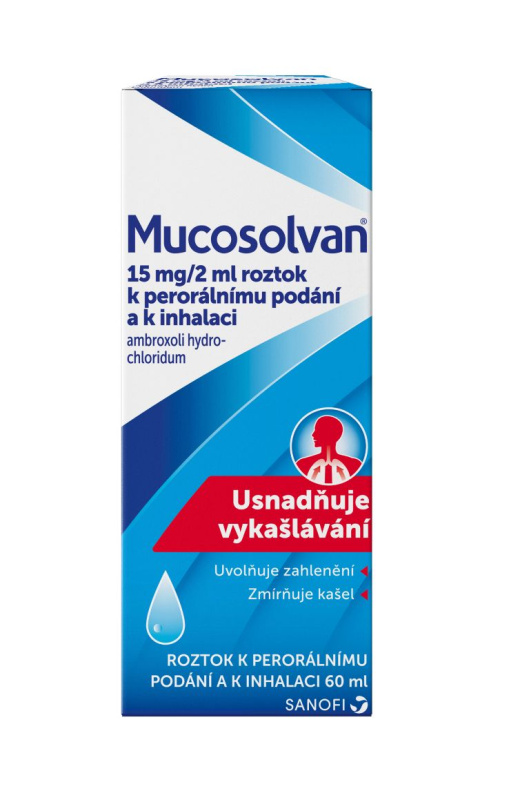 MUCOSOLVAN 15MG/2ML Perorální roztok/roztok k inhalaci 60ML
