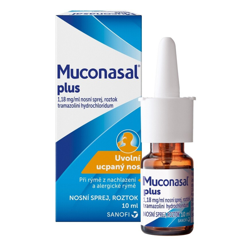 MUCONASAL PLUS 1,18MG/ML Nosní sprej, roztok 1X10ML