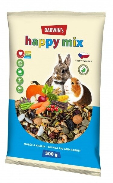 DARWIN's - morče, králík happy mix 500g