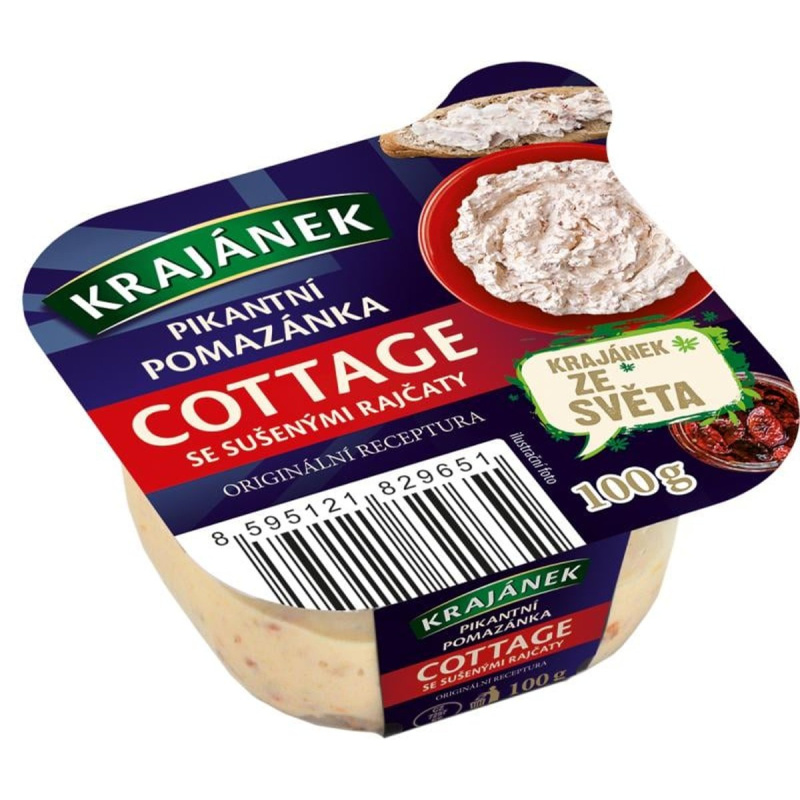 Krajánek Pomazánka cottage se sušenými rajčaty pikantní
