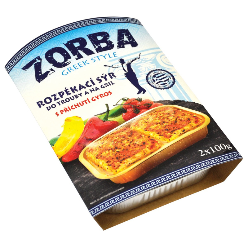 Zorba Greek Style rozpékací sýr s příchutí gyros (2×100 g)