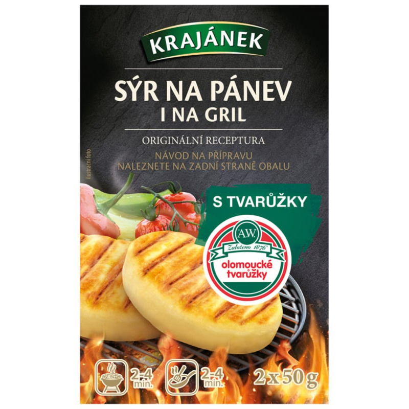 Krajánek Sýr na pánev i na gril  s tvarůžky (2×50 g)
