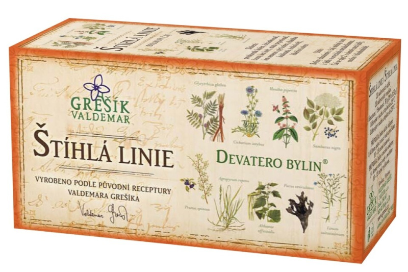 GREŠÍK Čaj Štíhlá linie Devatero bylin 20 sáčků
