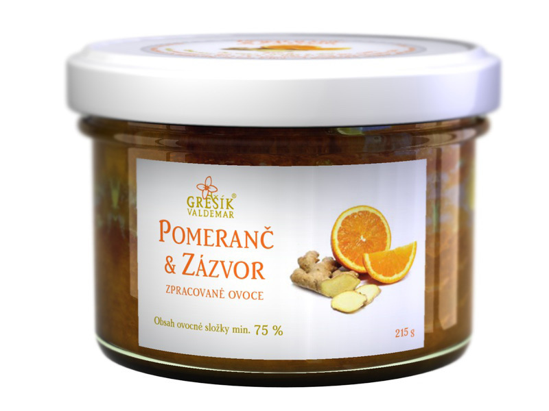 Valdemar Grešík - Natura s.r.o. Džem Pomeranč & Zázvor 215 g