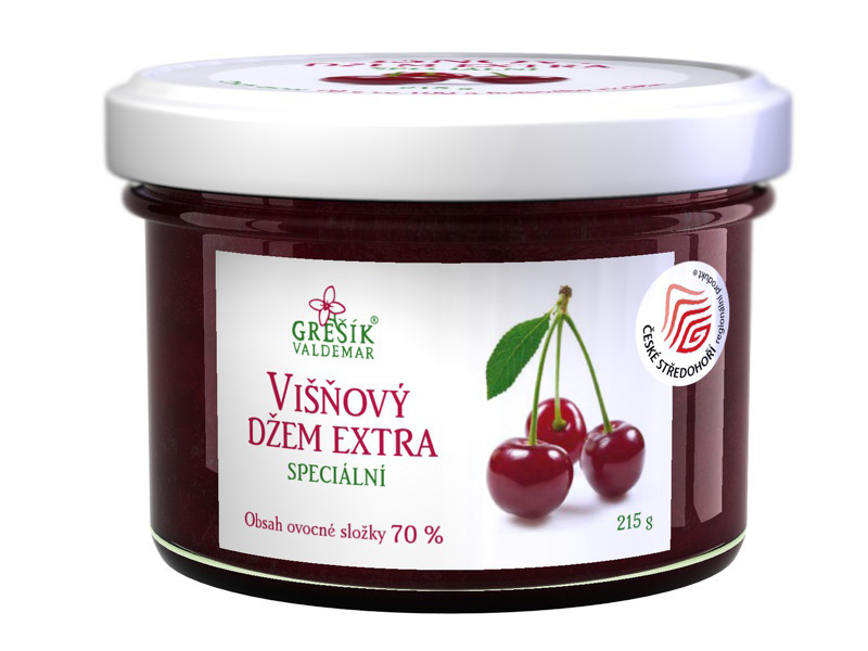 Valdemar Grešík - Natura s.r.o. Grešík Višňový džem extra Speciální 215 g
