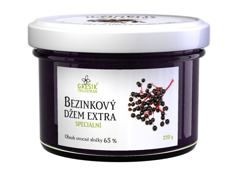 Valdemar Grešík - Natura s.r.o. Grešík Bezinkový džem extra Méně sladký 220 g