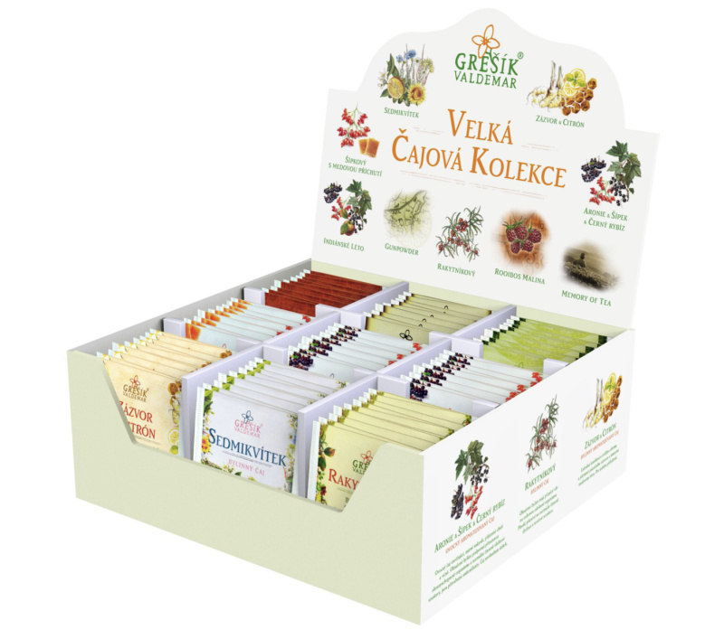 GREŠÍK Velká čajová kolekce 9x 10 nálevových sáčků