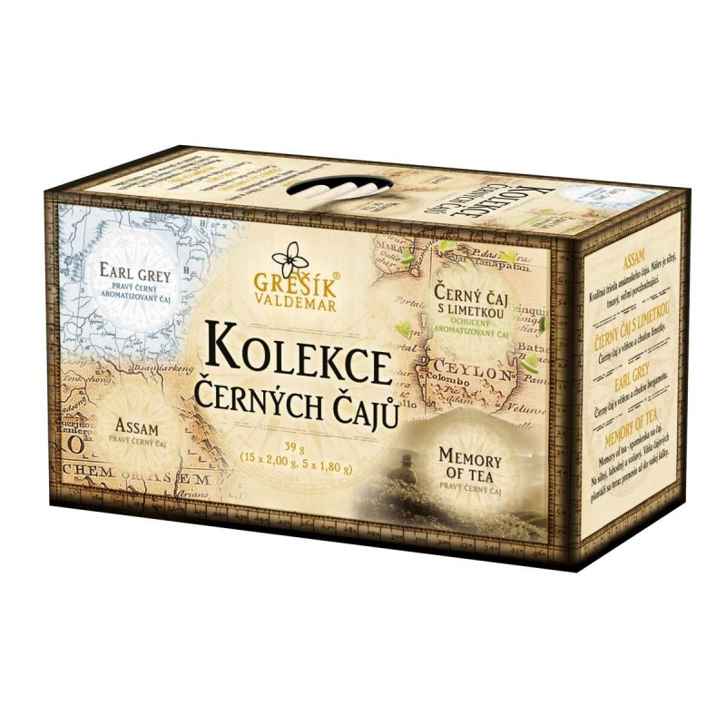 Valdemar Grešík - Natura s.r.o. Kolekce Černých čajů 4x5 n.s. přebal GREŠÍK