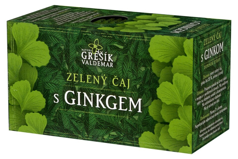 Grešík Zelený čaj s ginkgem n.s. 20x1.5 g přebal