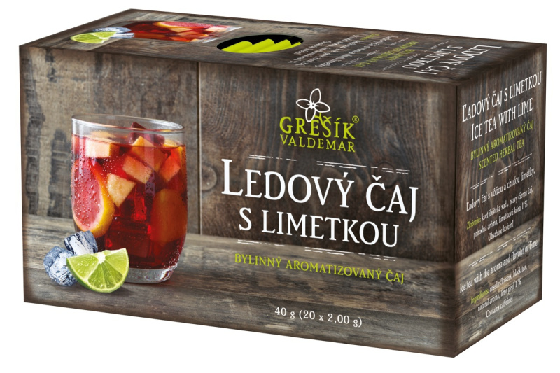 Valdemar Grešík - Natura s.r.o. Ledový čaj s limetkou 20 n.s. přebal GREŠÍK