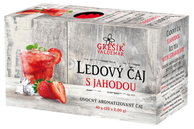 Valdemar Grešík - Natura s.r.o. Ledový čaj s jahodou 20 n.s. přebal GREŠÍK