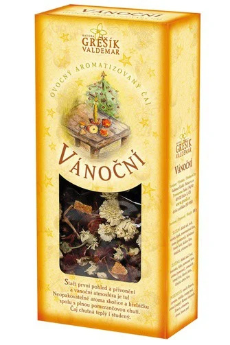 Valdemar Grešík - Natura s.r.o. Vánoční 100 g krab. GREŠÍK Ovocný čaj