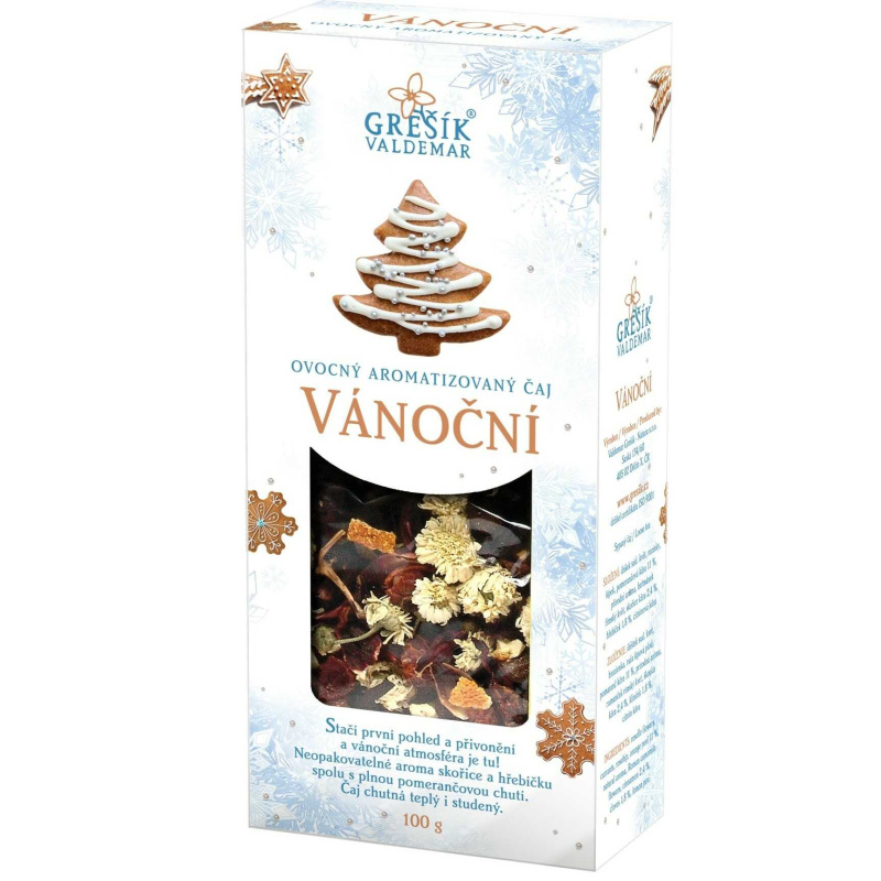 Valdemar Grešík - Natura s.r.o. Vánoční 100 g krab. GREŠÍK Ovocný čaj