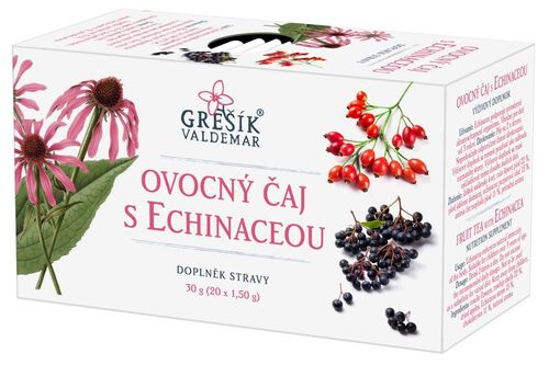 Valdemar Grešík - Natura s.r.o. Ovocný čaj s echinaceou 20 n.s. přebal GREŠÍK - Z