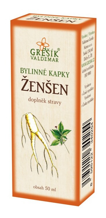 Valdemar Grešík - Natura s.r.o. Grešík Ženšen kapky 50 ml