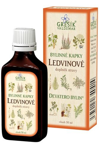 Valdemar Grešík - Natura s.r.o. Ledvinové kapky 50 ml GREŠÍK-Z-35% líh, Devatero bylin kapky