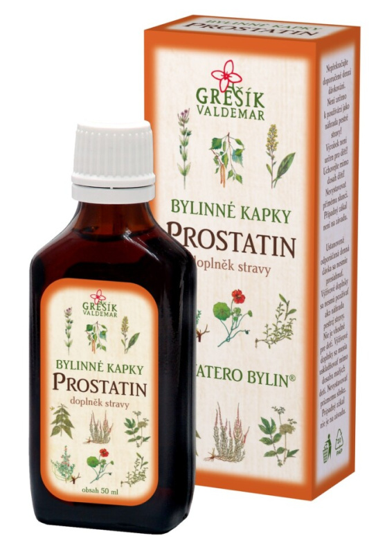 Valdemar Grešík - Natura s.r.o. Prostatin kapky 50 ml GREŠÍK-Z-35% líh, Devatero bylin kapky