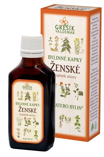 Valdemar Grešík - Natura s.r.o. Ženské kapky 50 ml GREŠÍK-Z-35% líh, Devatero bylin kapky