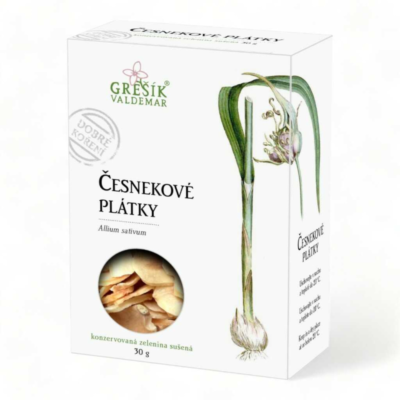 Valdemar Grešík - Natura s.r.o. Česnekové plátky 30 g GREŠÍK Dobré koření