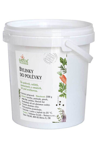 Valdemar Grešík - Natura s.r.o. Bylinky do polévky 250 g KBELÍČEK GREŠÍK Dobré koření