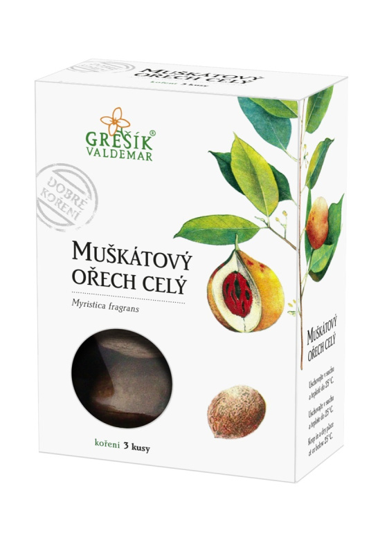 Valdemar Grešík - Natura s.r.o. Grešík Muškátový ořech celý 3 ks