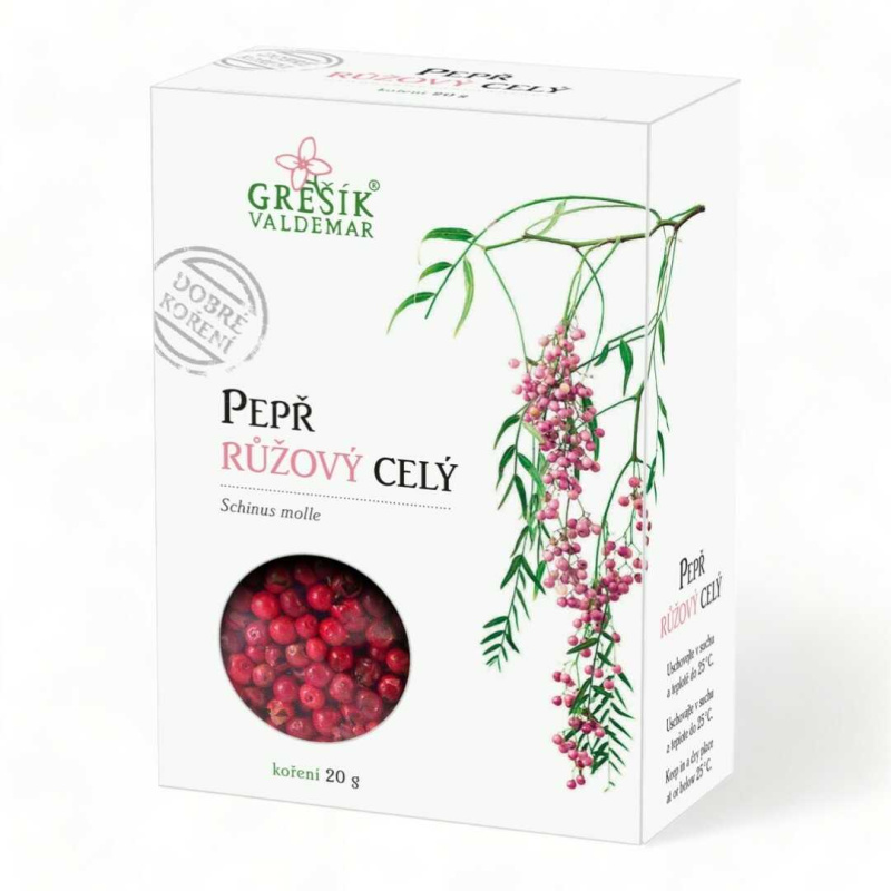 Valdemar Grešík - Natura s.r.o. Pepř růžový celý 20 g GREŠÍK Dobré koření