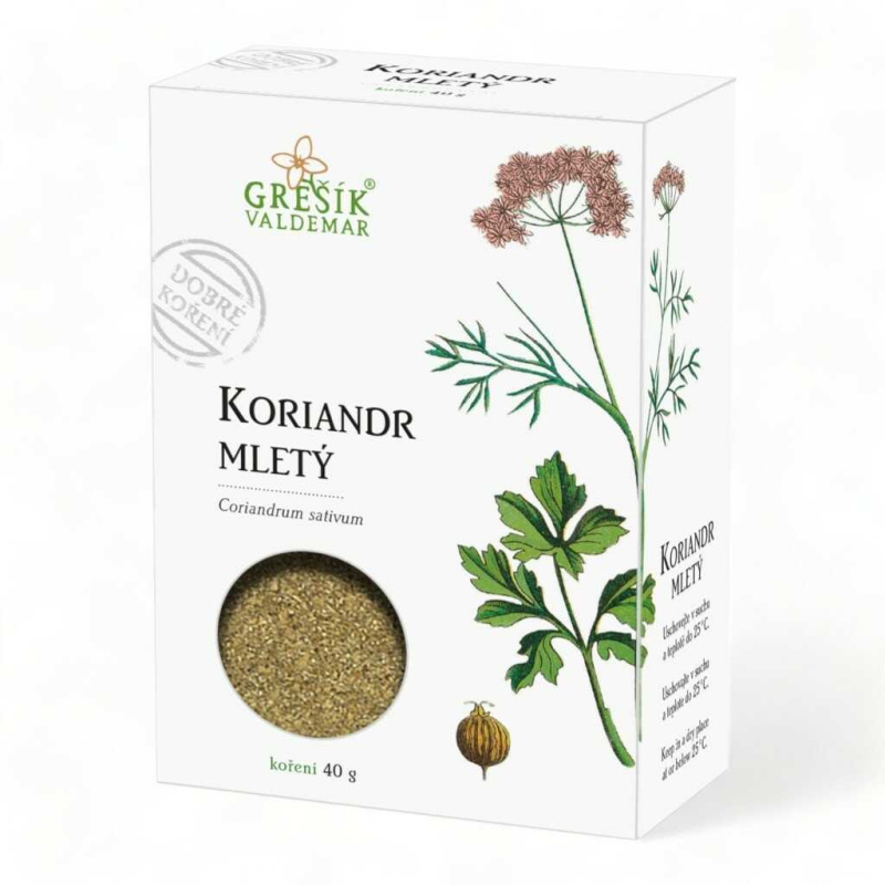 Valdemar Grešík - Natura s.r.o. Koriandr plod mletý 40 g GREŠÍK Dobré koření