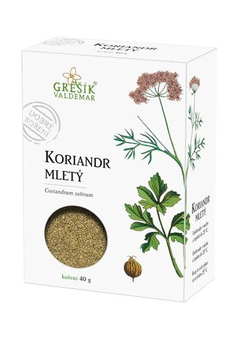 Valdemar Grešík - Natura s.r.o. Koriandr plod mletý 40 g GREŠÍK Dobré koření