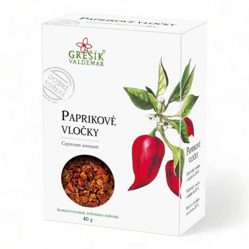 Valdemar Grešík - Natura s.r.o. Paprikové vločky 40 g GREŠÍK Dobré koření