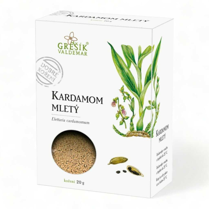 Valdemar Grešík - Natura s.r.o. Kardamom mletý 20 g GREŠÍK Dobré koření