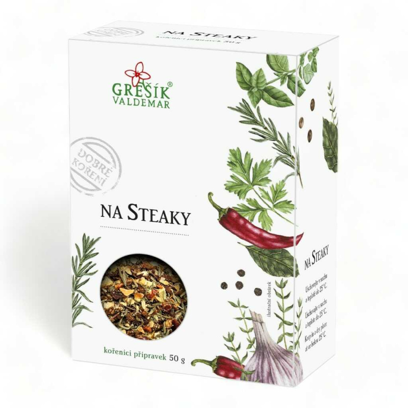 Valdemar Grešík - Natura s.r.o. Na steaky 50 g GREŠÍK Dobré koření