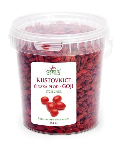 Valdemar Grešík - Natura s.r.o. Kustovnice čínská plod (Goji) 0,4 kg GREŠÍK Sušené ovoce - J