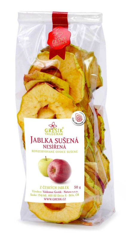 Valdemar Grešík - Natura s.r.o. Grešík Jablka sušená nesířená 50 g