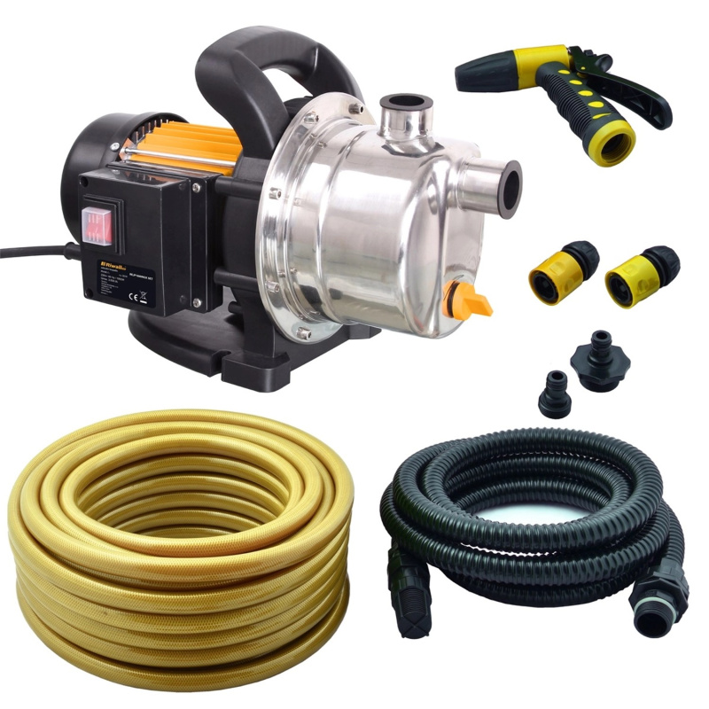Riwall PRO REJP 1000 INOX SET - zahradní proudové čerpadlo 1000 W s příslušenstvím