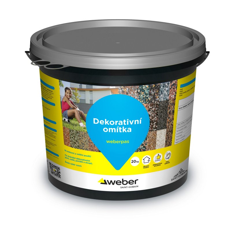 Omítka dekorativní weberpas design stone 12 20 kg